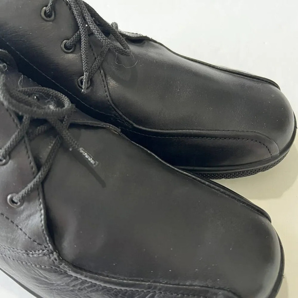 Men’s Easy B London‎ Shoes Comfort Chukka Boots Size 11 Extra Wide Black Leather - Picture 6 of 15